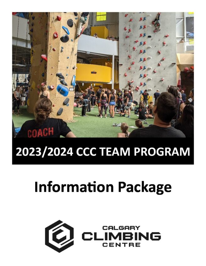 20232024 CCC Team Program Information Calgary Climbing Centre